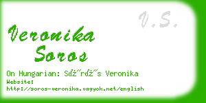 veronika soros business card